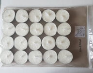 Čajové sviečky biele 20 ks