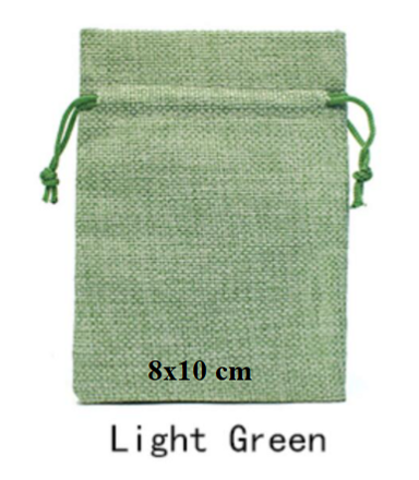 Darčekové vrecúško - svetlo zelené 8 x 10 cm