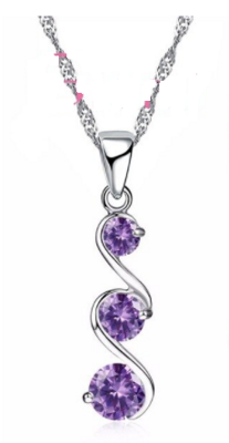 Originální náhrdelník fialový