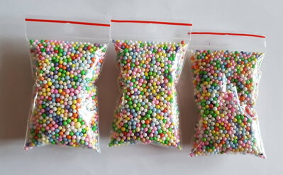 Mini polystyrenové kuličky 2,5-3,5 mm - Mix barev