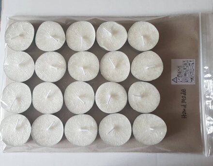 Čajové svíčky bílé 20 ks