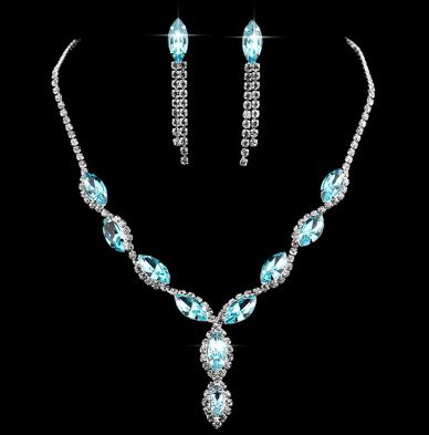 Sviatočný set šperkov modré zirkóny