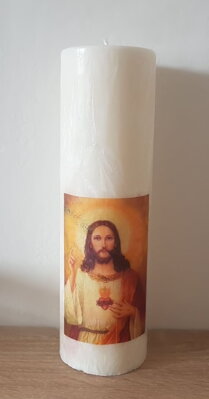 Svíčka s motivem Ježíše