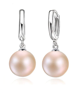 Elegantní sladkovodní perla náušnice - Růžové