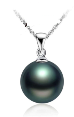 Elegantní sladkovodní perla náhrdelník - Černý (hematitová barva)