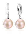 Elegantní sladkovodní perla náušnice - Růžové