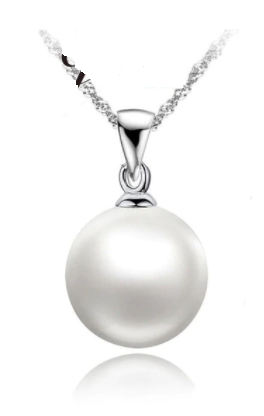 Elegantná sladkovodná perla náhrdelník - Biely